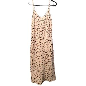 Daily Ritual Light Pink Cheetah Print Spaghetti Strap Sundress XS NWT